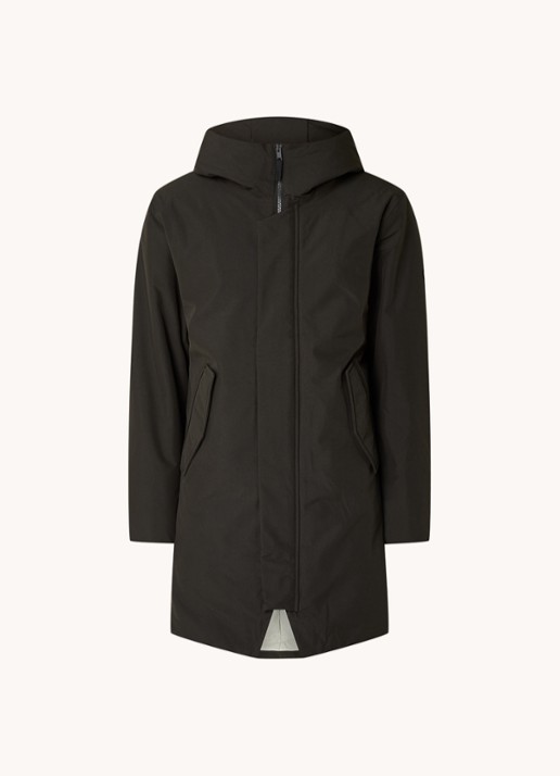 Elvine Gunter gewatteerde parka met capuchon - voorkant 2 legergroen