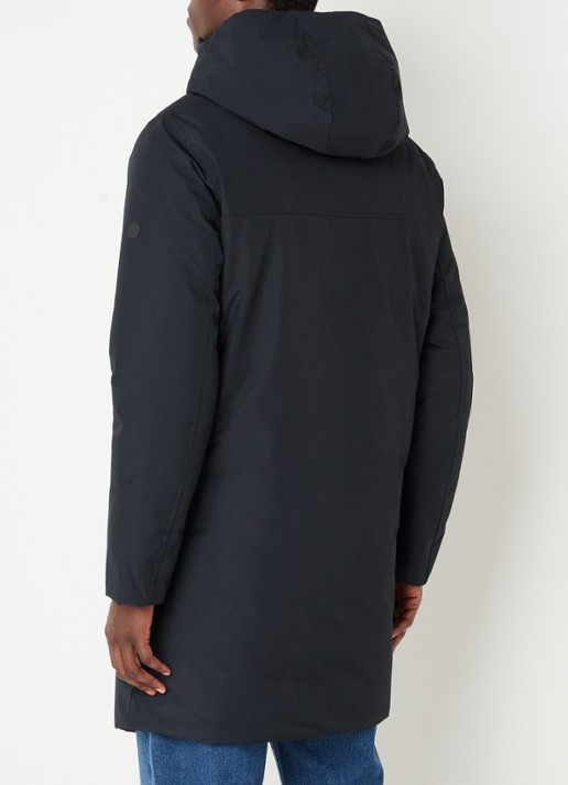 Elvine Gunter gewatteerde parka met capuchon - achterkant 7 donkerblauw