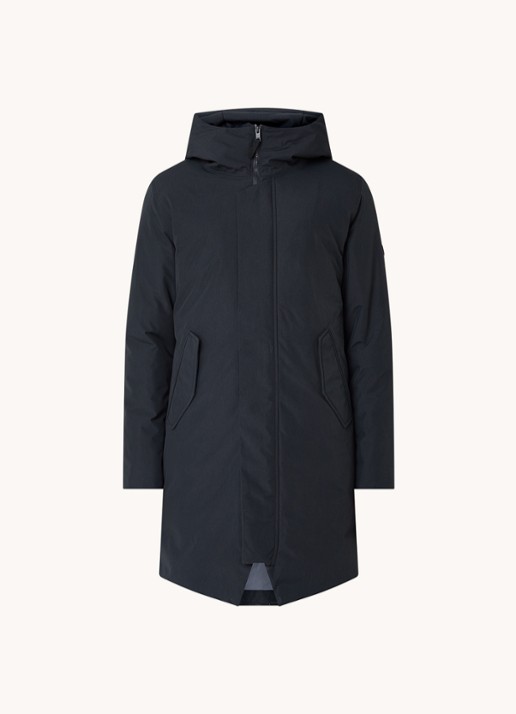 Elvine Gunter gewatteerde parka met capuchon - voorkant 3 donkerblauw