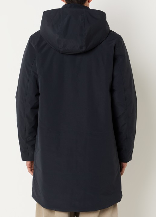 Elvine Janne gewatteerde parka met klepzakken - achterkant donkerblauw