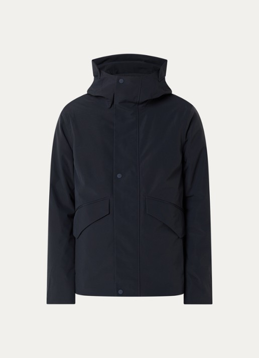 Elvine Nouha gewatteerde parka met capuchon - voorkant 2 donkerblauw
