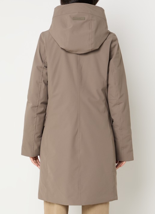 Elvine Sophie gewatteerde parka met waterafstotende coating - achterkant beige
