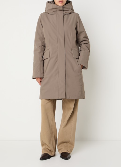Elvine Sophie gewatteerde parka met waterafstotende coating - voorkant 3 beige