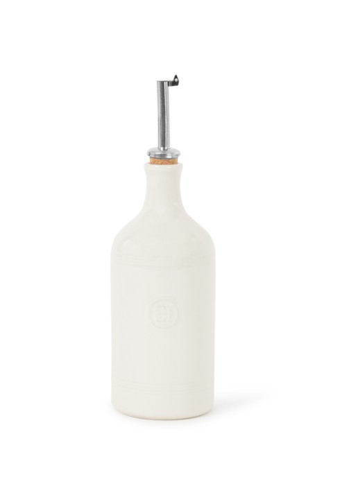 Emile Henry Olie- en azijnfles 45 cl - voorkant creme