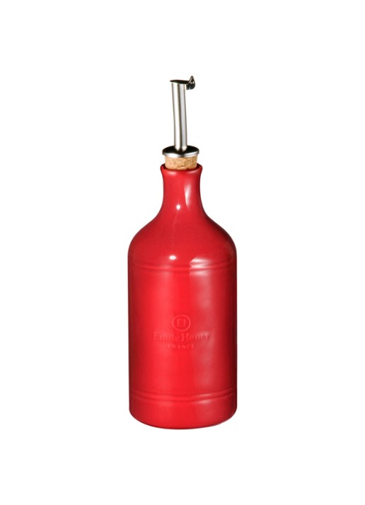 Emile Henry Oliefles 45 cl - detail steenrood