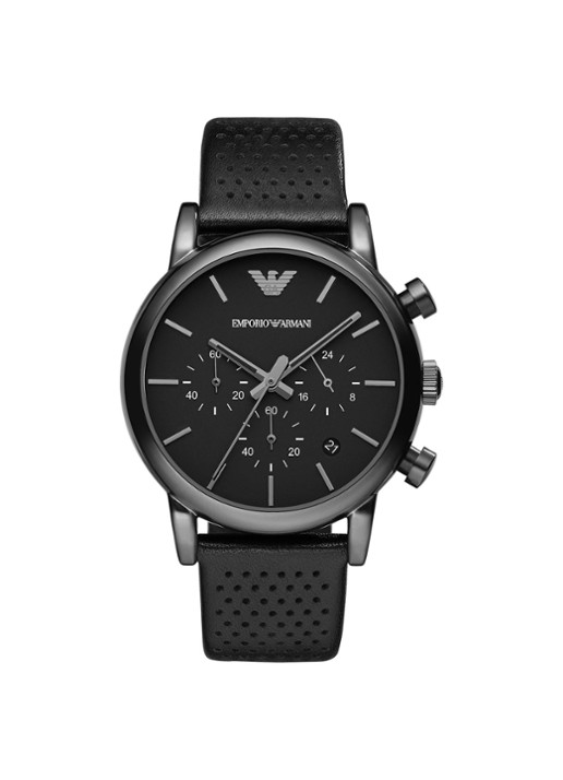 Emporio Armani Horloge AR1737 - voorkant zwart