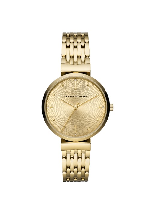 Emporio Armani Horloge AX5902 - voorkant goud