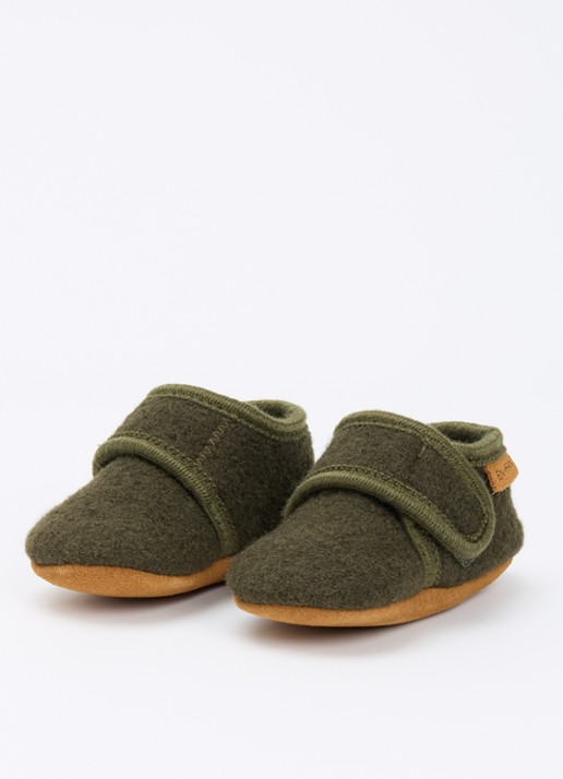 EN FANT Babyslofje van wol - voorkant 2 groen