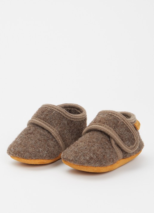 EN FANT Babyslofje van wol - voorkant 3 taupe