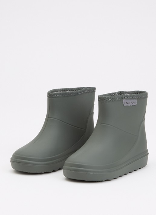 EN FANT Regenlaars met logo - voorkant 4 olijfgroen