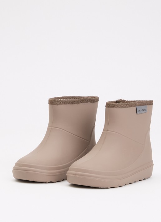 EN FANT Regenlaars met logo - voorkant 4 donkerbeige