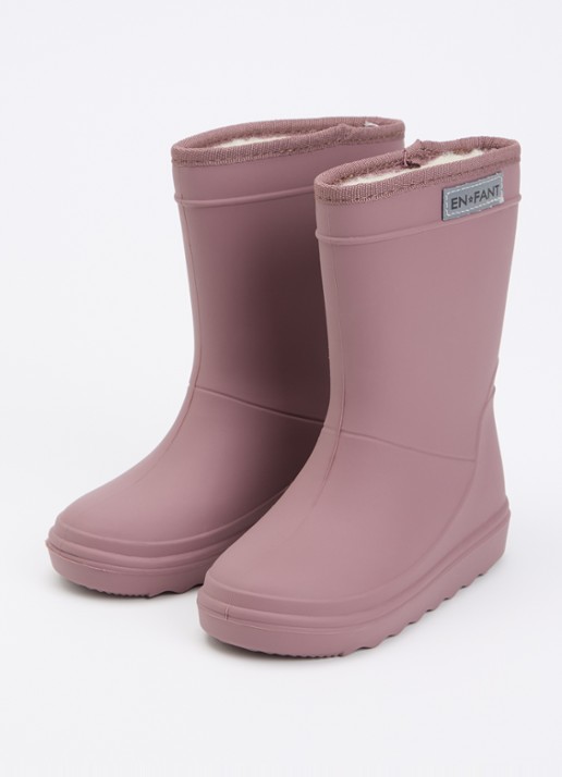 EN FANT Regenlaars met logo - voorkant 4 oudroze