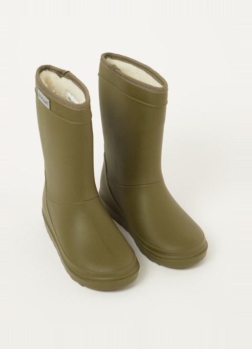EN FANT Regenlaars met logo - detail bronsgroen