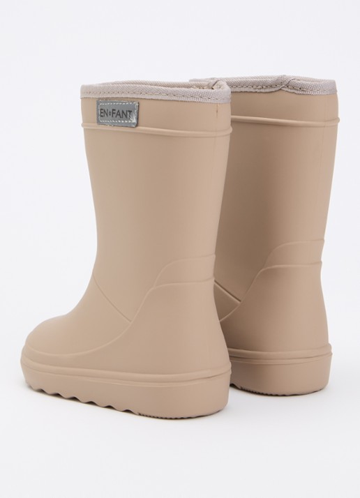 EN FANT Regenlaars met logo - achterkant 3 donkerbeige