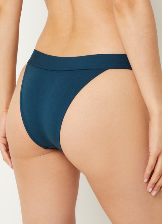 Eres Heritage tanga bikinislip met sierknopen - achterkant blauw