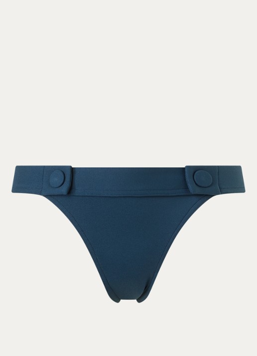 Eres Heritage tanga bikinislip met sierknopen - voorkant 4 blauw