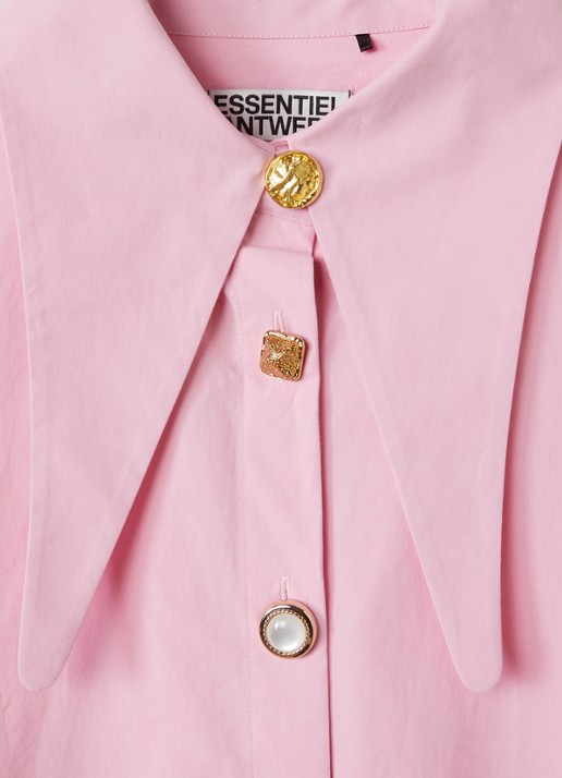 Essentiel Antwerp Blouse met kraag - detail 3 roze