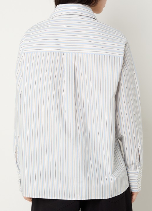 Essentiel Antwerp Blouse met kraag - achterkant 2 lichtblauw