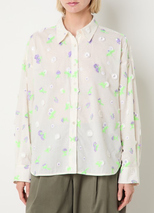 Essentiel Antwerp Blouse met pailletten en borduring