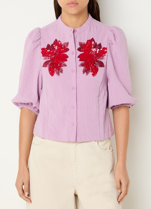 Essentiel Antwerp Blouse met pailletten