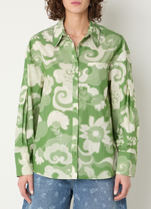 Essentiel Antwerp Blouse met print en borstzak