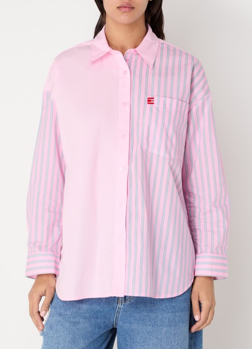 Essentiel Antwerp Blouse met streepprint en bostzak