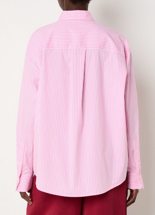 Essentiel Antwerp Blouse met strikdetail en borstzak - achterkant roze