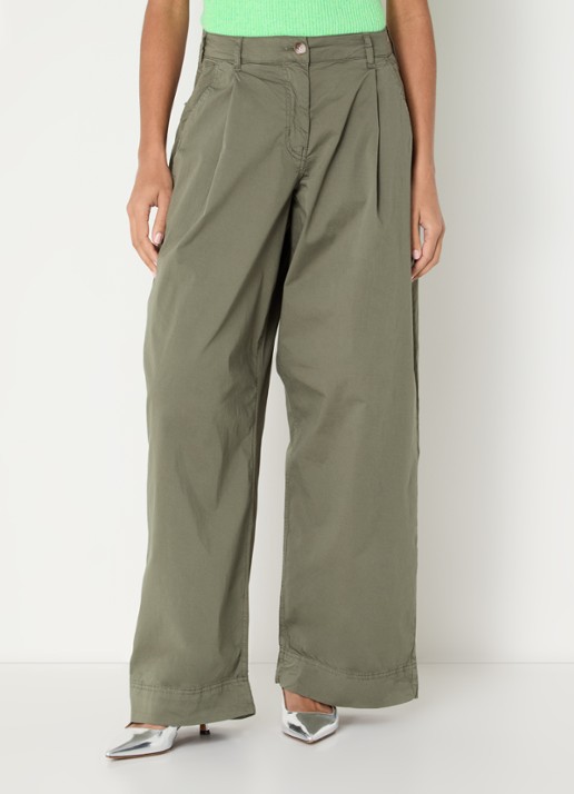 Essentiel Antwerp High waist loose fit broek met steekzakken