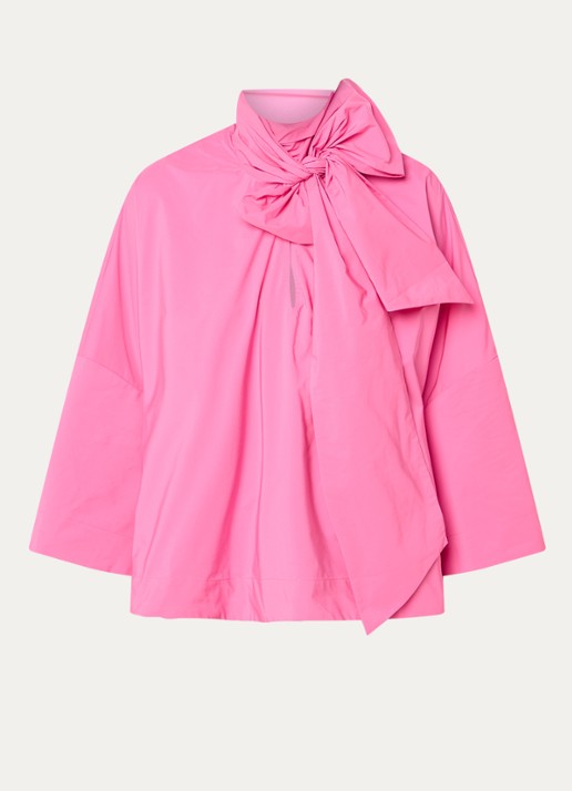 Essentiel Antwerp Igator oversized tuniek met strikkraag - voorkant 3 roze