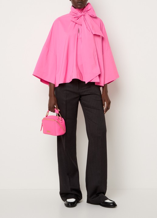 Essentiel Antwerp Igator oversized tuniek met strikkraag - voorkant 4 roze