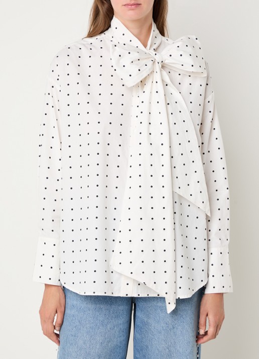 Essentiel Antwerp Imoverit blouse met stippenprint