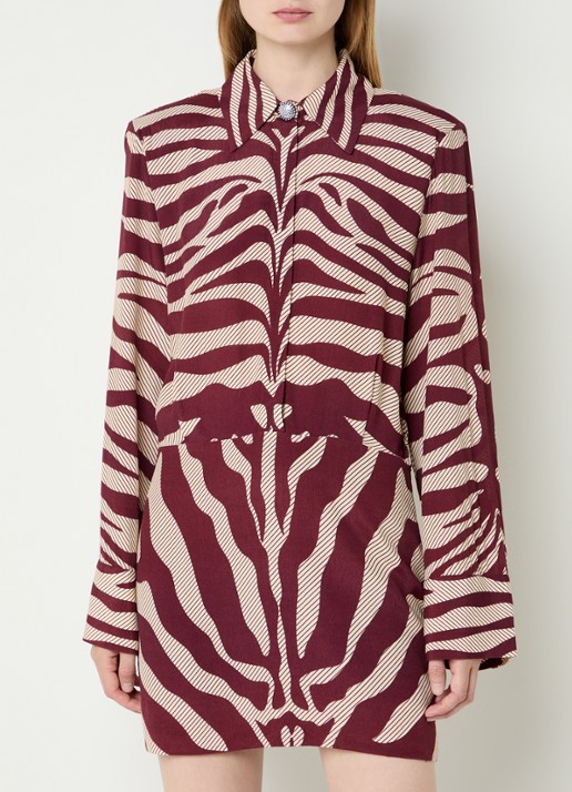 Essentiel Antwerp Isniper mini tuniekjurk met zebraprint