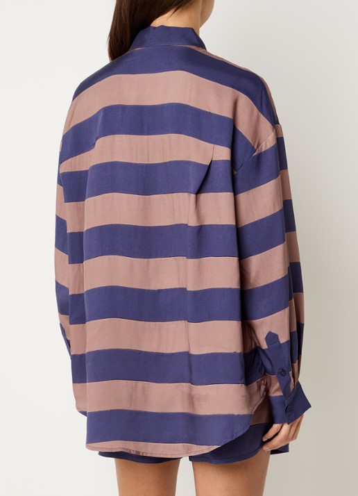 Essentiel Antwerp Jaim blouse met streepprint - achterkant 4 paars