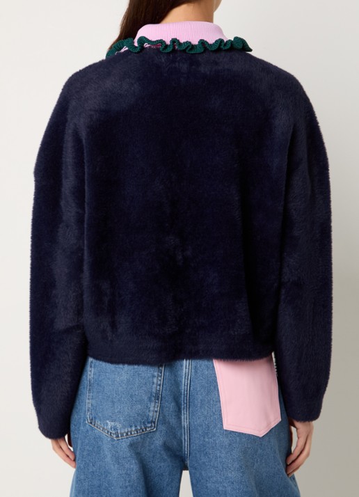 Essentiel Antwerp Jardener vest met opgestikte zakken - achterkant 4 donkerblauw