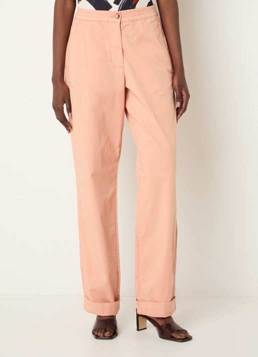 Essentiel Antwerp Jarne high waist straight fit chino met steekzakken