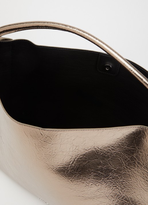 Essentiel Antwerp Jatalia shopper van kaflsleer met metallic finish  - detail 2 goud