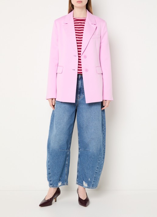Essentiel Antwerp Jazer blazer met klepzakken - voorkant 3 roze