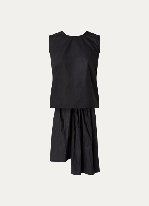 Essentiel Antwerp Jelani top met gestrikt detail en rugdecolleté - voorkant zwart