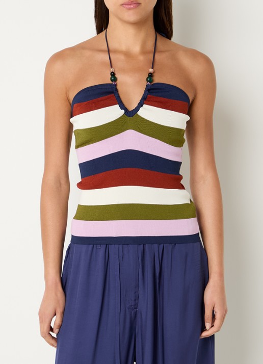 Essentiel Antwerp Jellie mouwloze top met streepprint