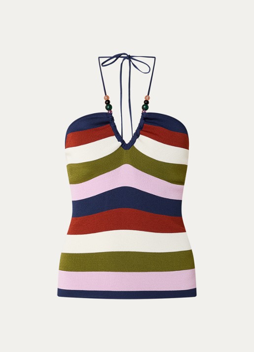 Essentiel Antwerp Jellie mouwloze top met streepprint