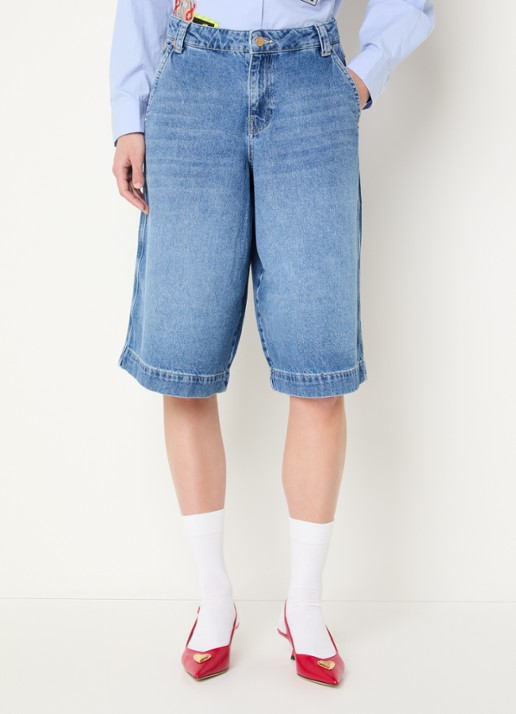 Essentiel Antwerp Jirmuda mid waist loose fit korte broek van denim