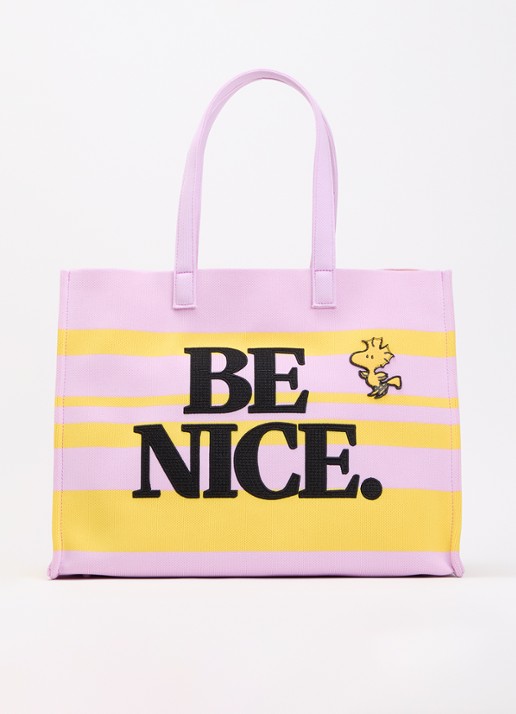 Essentiel Antwerp Jobba shopper met streepprint en borduring