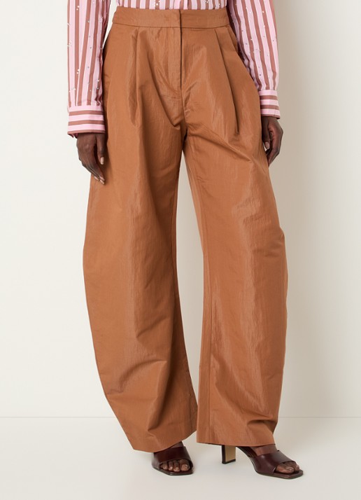 Essentiel Antwerp Jude high waist balloon fit broek met steekzakken