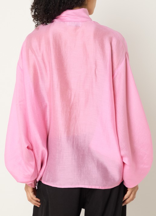 Essentiel Antwerp Karismatic top met sjaalkraag - achterkant 2 roze