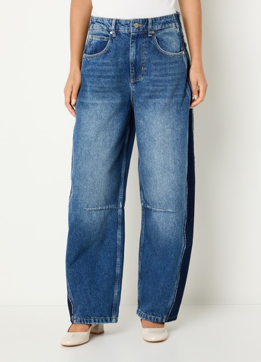 Essentiel Antwerp Kashba high waist balloon fit jeans met medium wassing