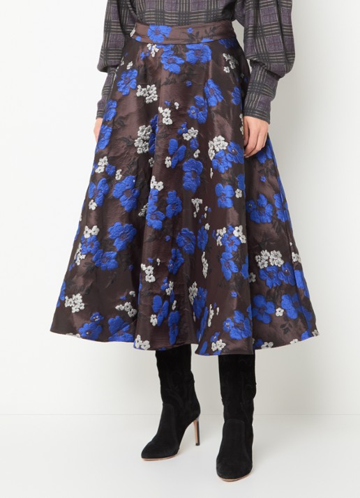 Essentiel Antwerp Kathyanne midi A-lijn rok met jacquard dessin