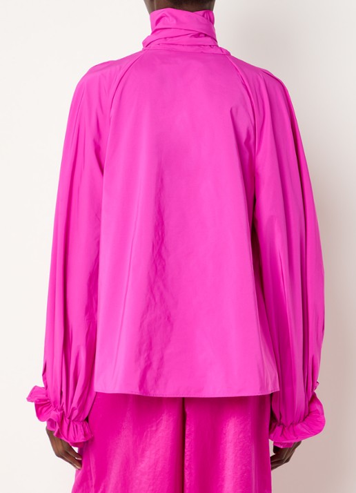 Essentiel Antwerp Kelly blouse met sjaalkraag  - achterkant 4 fuchsia