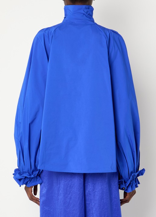 Essentiel Antwerp Kelly blouse met sjaalkraag  - achterkant 4 kobaltblauw