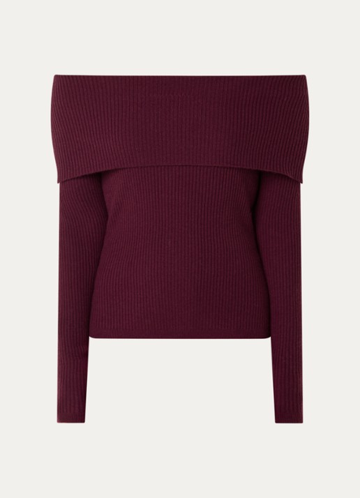 Essentiel Antwerp Killy off shoulder top in wolblend