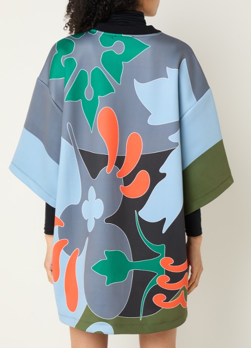 Essentiel Antwerp Klassic mini T-shirt jurk met print - achterkant grijs